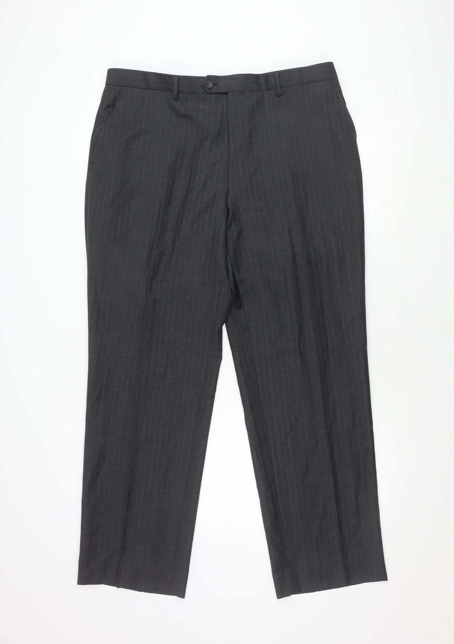 Greenwoods Elite Men's Black Wool Trousers Size L