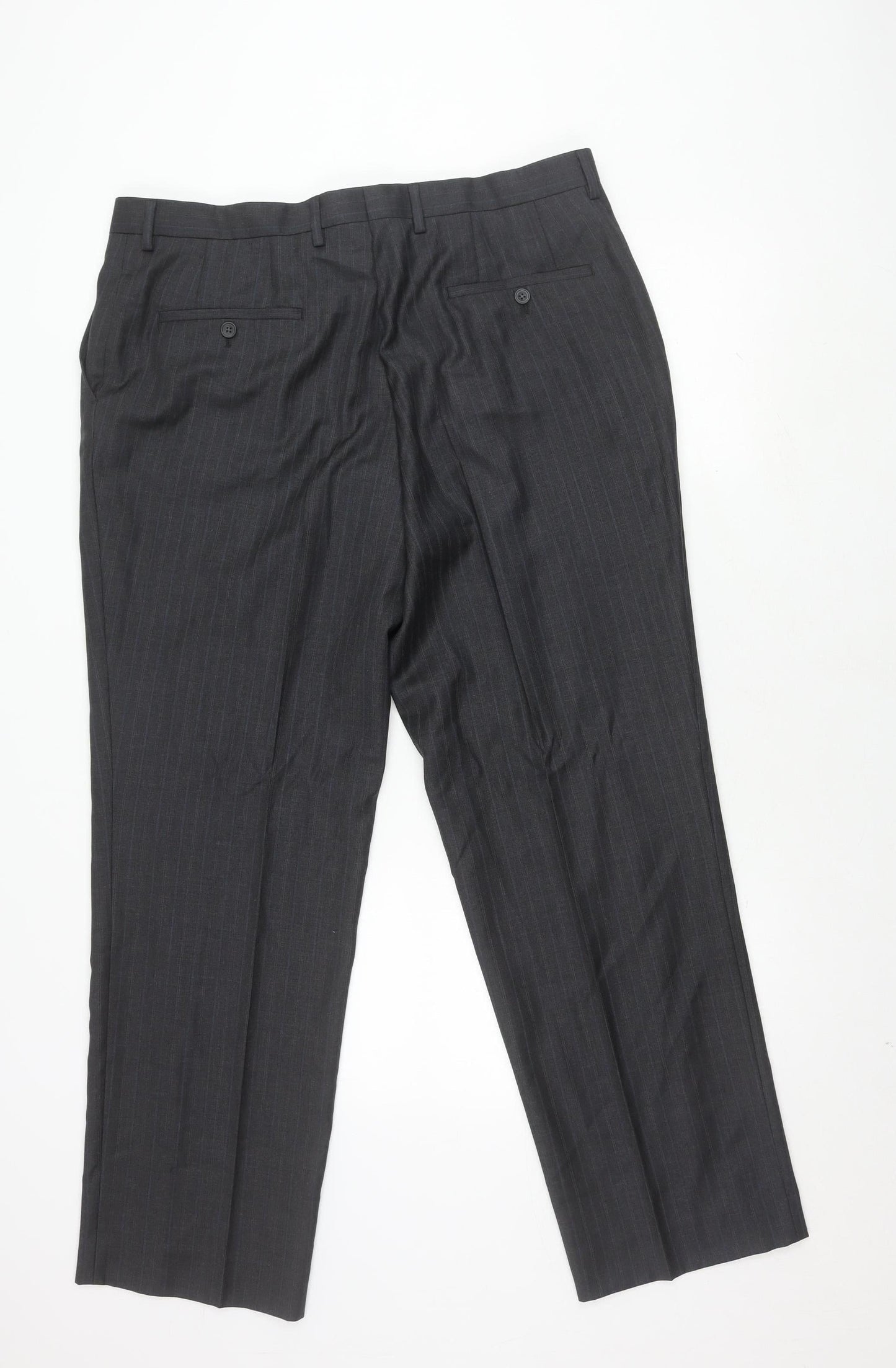 Greenwoods Elite Men's Black Wool Trousers Size L