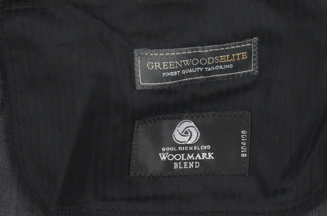 Greenwoods Elite Men's Black Wool Trousers Size L