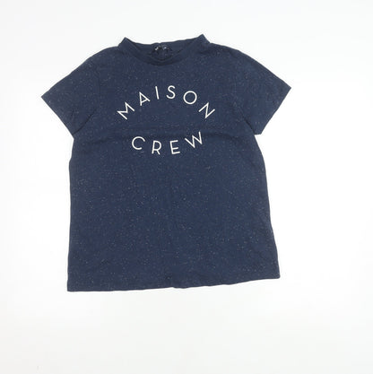 Crew Clothing Boys Blue M T-Shirt Short Sleeve Logo