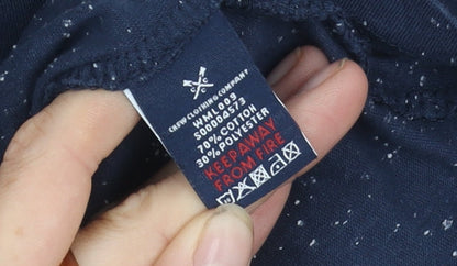 Crew Clothing Boys Blue M T-Shirt Short Sleeve Logo