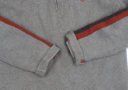 White Stuff Men's Beige Wool Full Zip Jumper XL