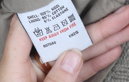 White Stuff Men's Beige Wool Full Zip Jumper XL