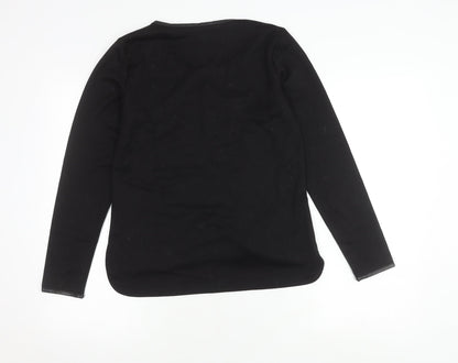 Womens UK Size S Sandwich Black Pullover Jumper