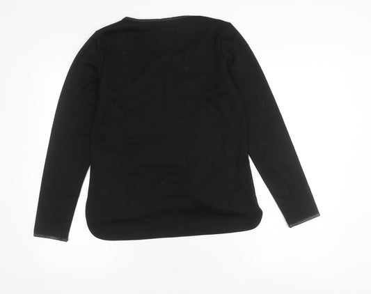 Womens UK Size S Sandwich Black Pullover Jumper