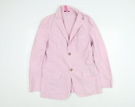 Boden Women's Pink Cotton Blazer - Size 10, Notch Lapel, 38 Chest