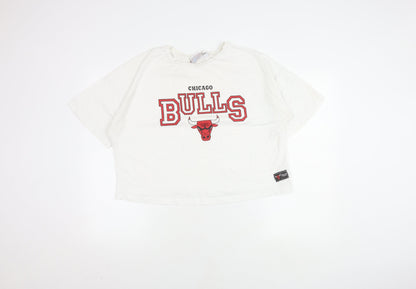 Unisex Adults UK Size 14 NBA White  T-Shirt