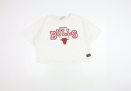 Unisex Adults UK Size 14 NBA White  T-Shirt