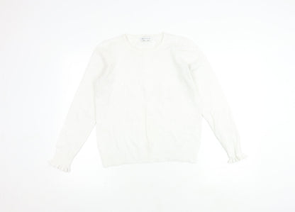 Womens UK Size 12 Warehouse White Pullover Jumper
