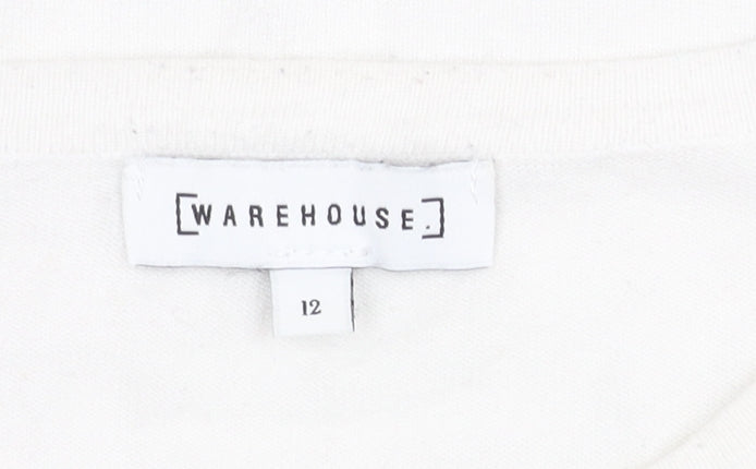 Womens UK Size 12 Warehouse White Pullover Jumper