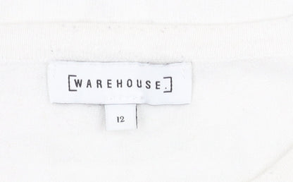 Womens UK Size 12 Warehouse White Pullover Jumper