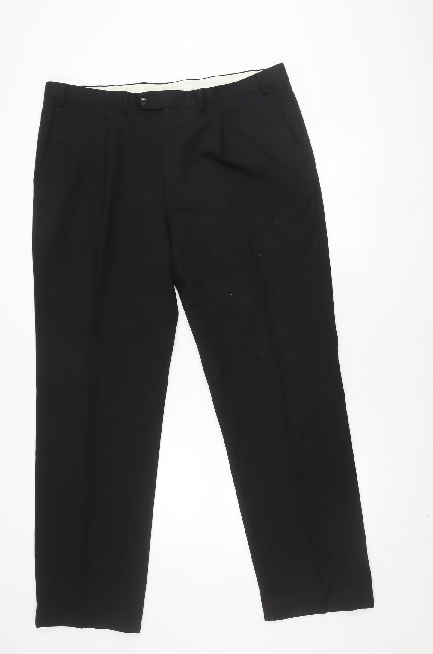 Marks and Spencer Men's Black Wool Dress Pants