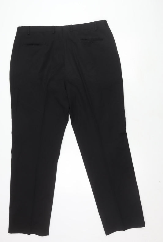 Marks and Spencer Men's Black Wool Dress Pants