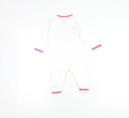 Converse Unisex White Babygrow, 9-12 Months