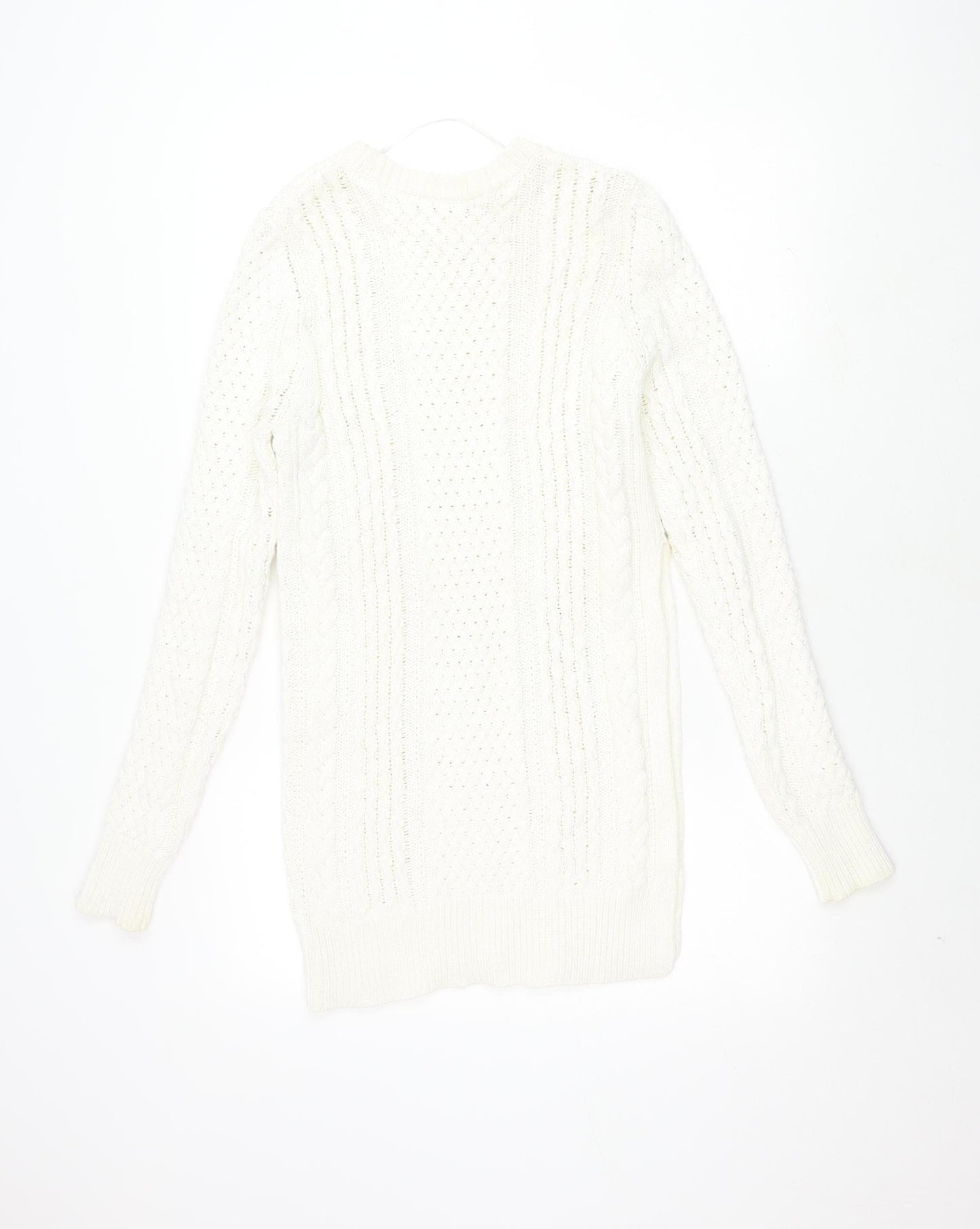 Womens UK Size S Zara Knit Ivory Pullover Jumper