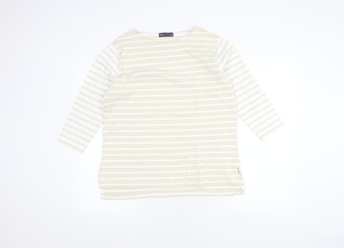 Womens UK Size 12 Marks and Spencer Beige  T-Shirt
