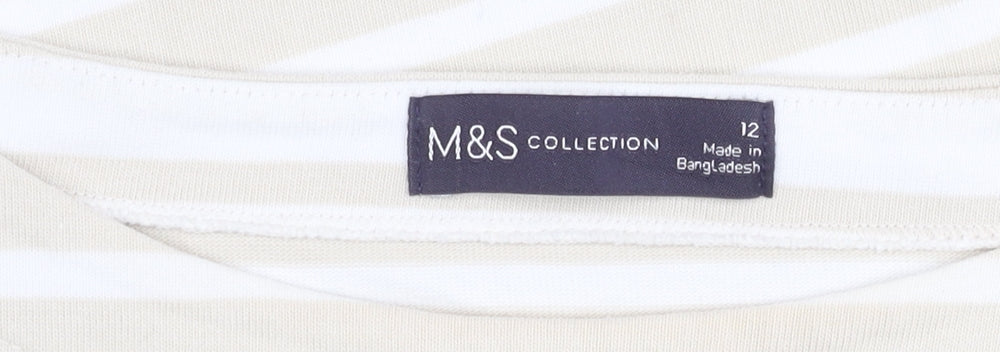 Womens UK Size 12 Marks and Spencer Beige  T-Shirt