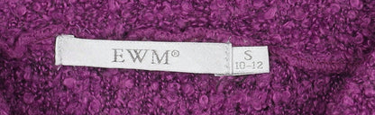 EWM Women's Purple Cowl Neck Pullover S