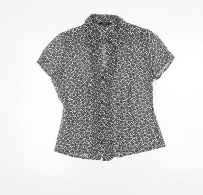 Womens UK Size 10 Debenhams Black  Button-Up