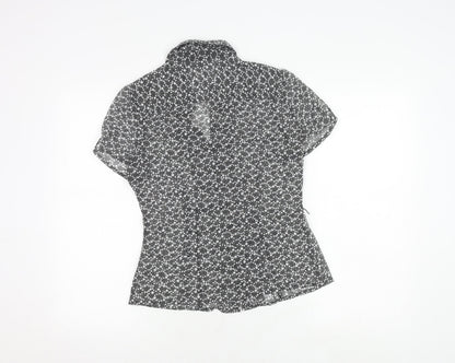 Womens UK Size 10 Debenhams Black  Button-Up