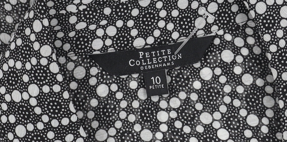 Womens UK Size 10 Debenhams Black  Button-Up