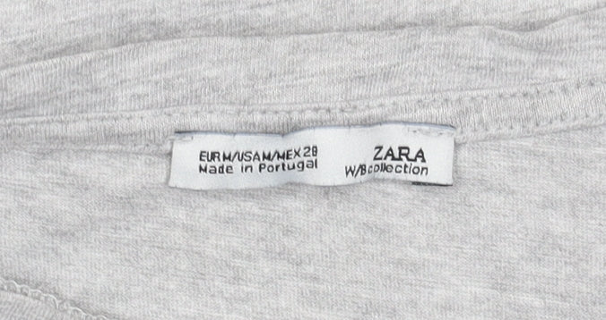 Womens UK Size 10 Zara Grey  T-Shirt