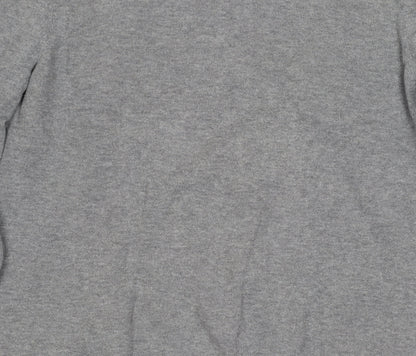 House of Fraser Men's Grey Cotton Pullover Jumper