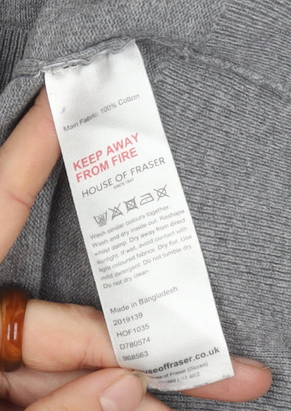 House of Fraser Men's Grey Cotton Pullover Jumper