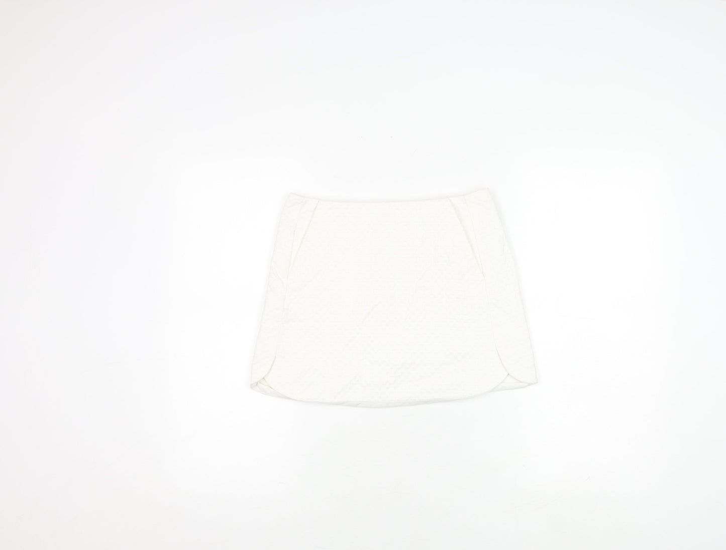 Womens UK Size 8 Topshop White Mini Skirt