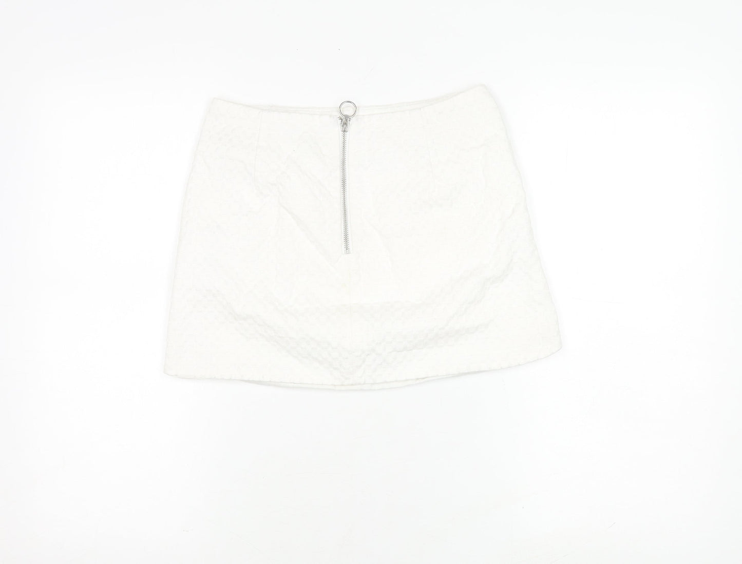 Womens UK Size 8 Topshop White Mini Skirt