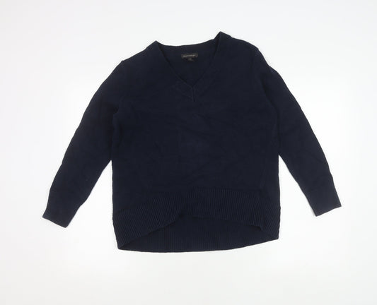 Banana Republic Women's Blue V-Neck Pullover Jumper S