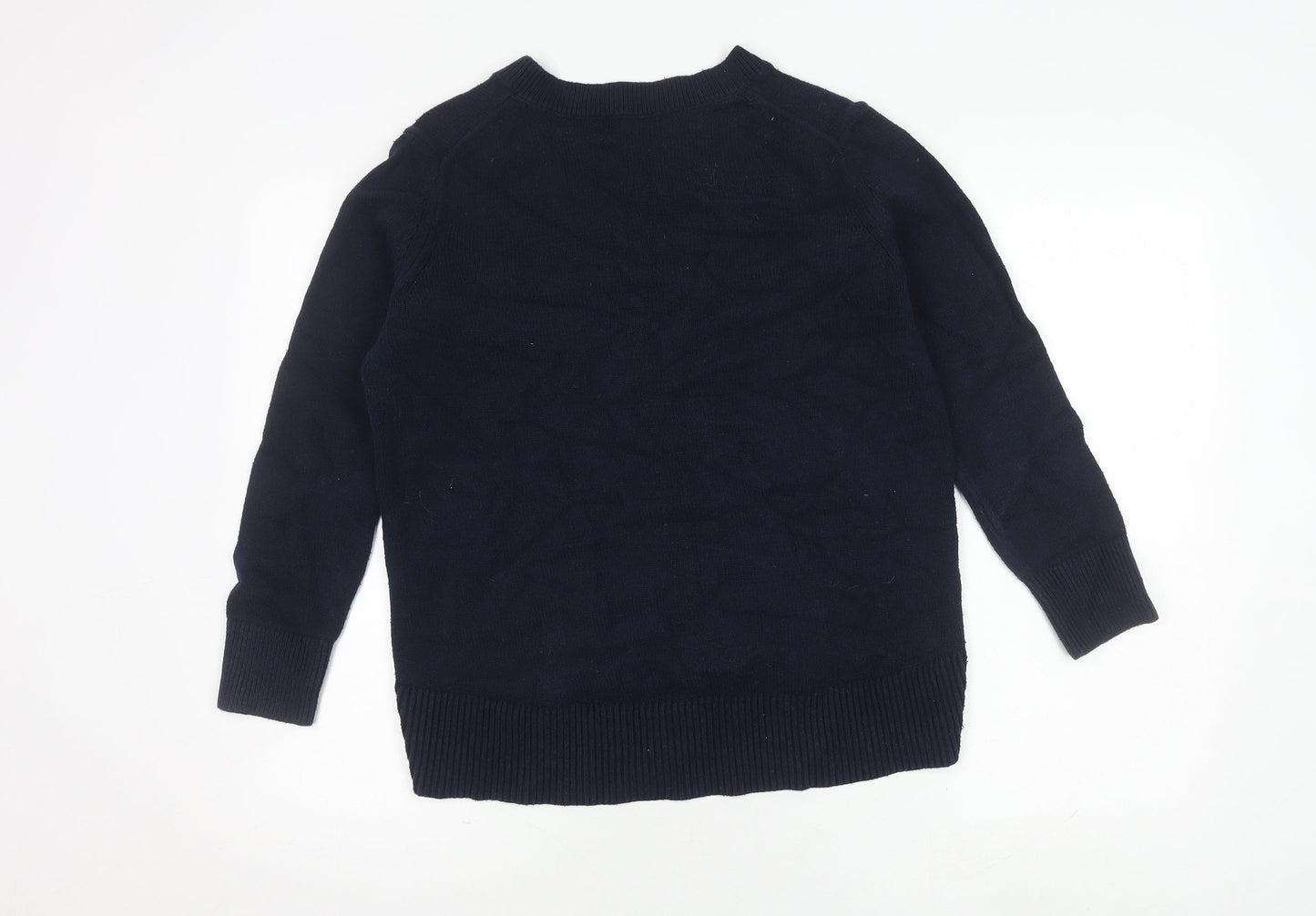 Banana Republic Women's Blue V-Neck Pullover Jumper S