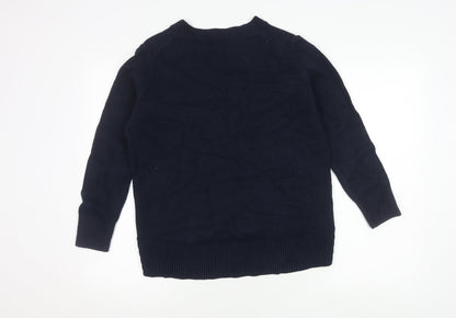 Banana Republic Women's Blue V-Neck Pullover Jumper S