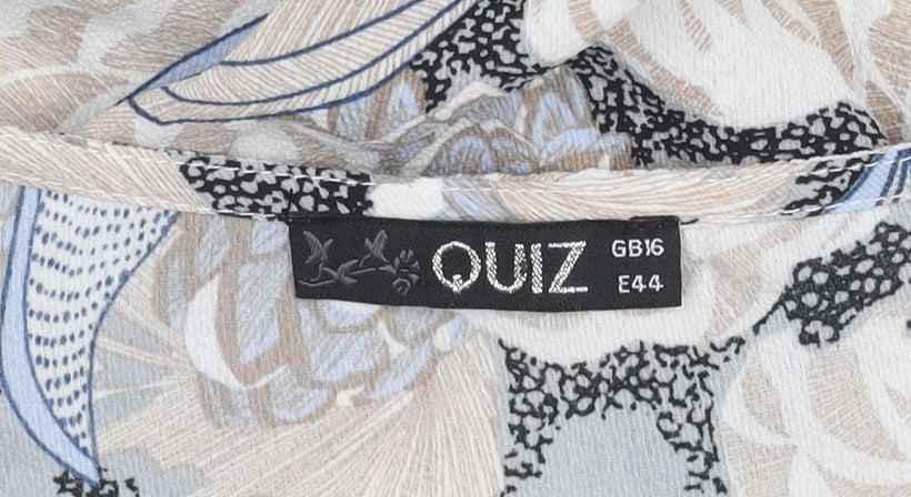 Quiz Women's Multicoloured Floral Blouse Size 16