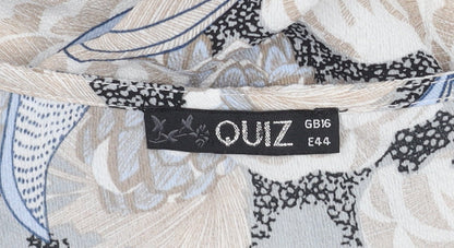 Quiz Women's Multicoloured Floral Blouse Size 16
