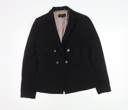 Mango Women's Black Blazer, Size 12, Double-Breasted