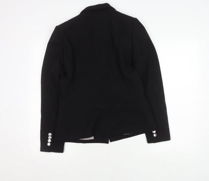 Mango Women's Black Blazer, Size 12, Double-Breasted