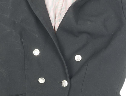 Mango Women's Black Blazer, Size 12, Double-Breasted