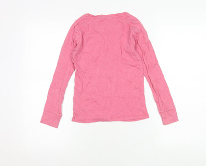 Mini Boden Girls Pink Long Sleeve T-Shirt, Size 9-10 Years