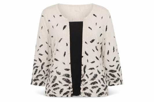 Womens UK Size 14 M&Co Ivory Cardigan Jumper