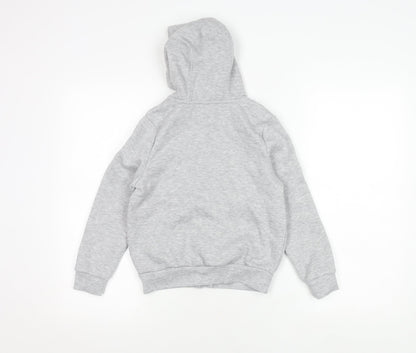 Slazenger Boys Grey Hooded Jacket 7-8Y Full Zip New