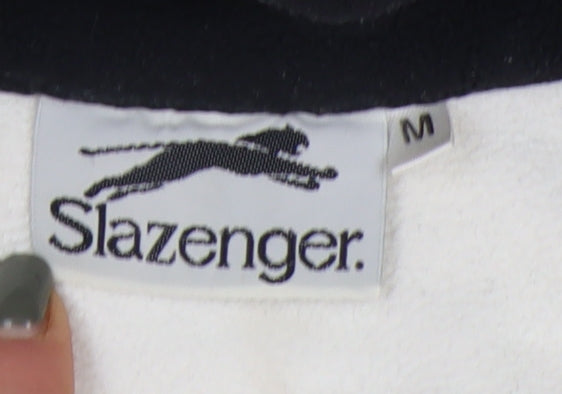 Mens UK Size M Slazenger Ivory 1/4 Zip Sweatshirt