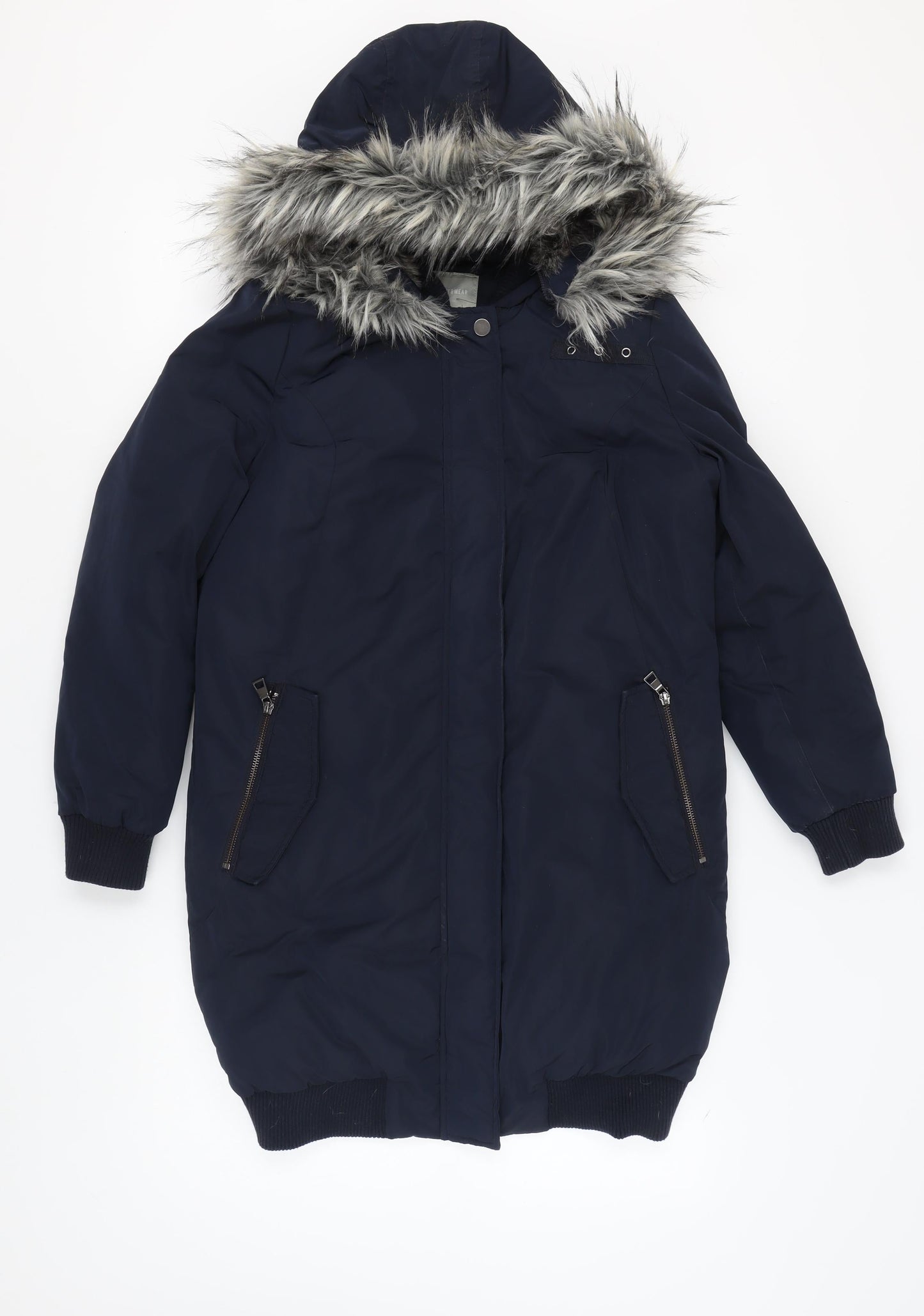 Womens UK Size 10 NEXT Blue Parka Coat
