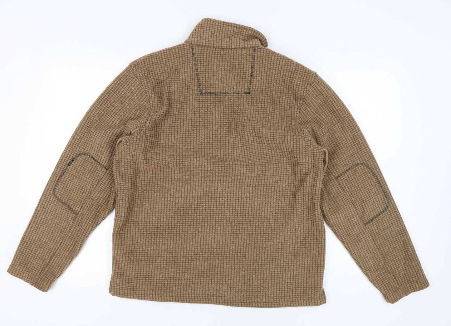 Mens UK Size L Regatta Brown 1/4 Zip Sweatshirt