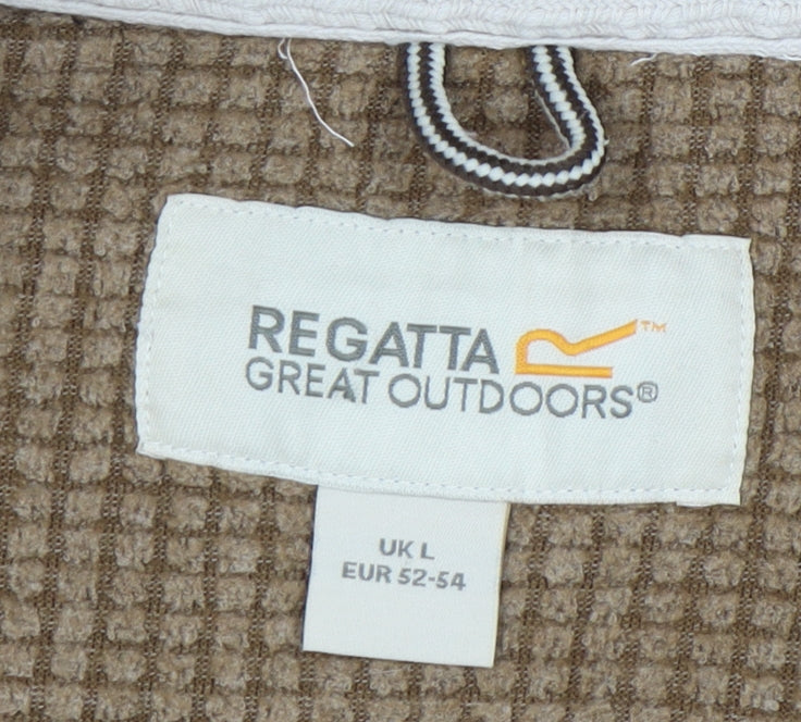 Mens UK Size L Regatta Brown 1/4 Zip Sweatshirt