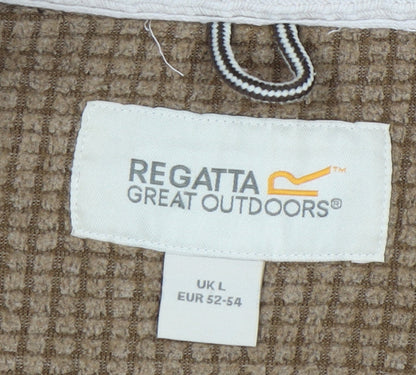 Mens UK Size L Regatta Brown 1/4 Zip Sweatshirt