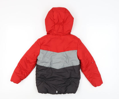 Regatta Boys Red Puffer Jacket 5-6 Years - Hooded & Cosy