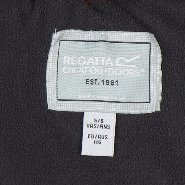 Regatta Boys Red Puffer Jacket 5-6 Years - Hooded & Cosy
