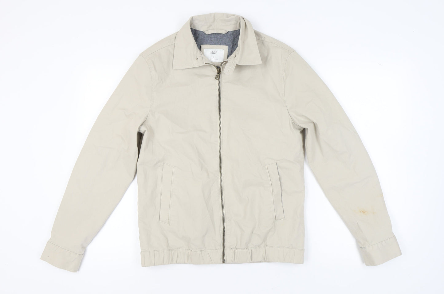Mens UK Size S Marks and Spencer Beige Basic Jacket