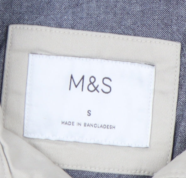 Mens UK Size S Marks and Spencer Beige Basic Jacket